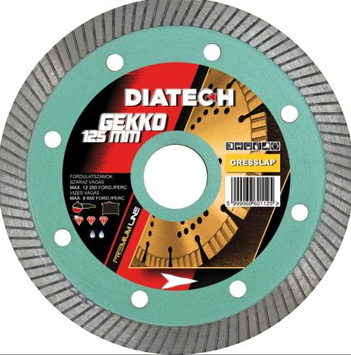 DIATECH GEKKO 125x22,2x7,5 mm KORONG GRES/GRÁNIT/KERÁMIA