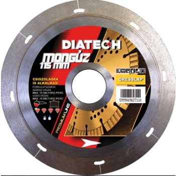   DIATECH MONGÚZ 115x22,2x5 mm GYÉMÁNTVÁGÓ KORONG GRES/GRÁNIT/KERÁMIA