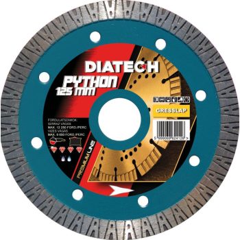   DIATECH PYTHON 125x22,2x10 mm KORONG TURBÓ GRES/GRÁNIT/KERÁMIA