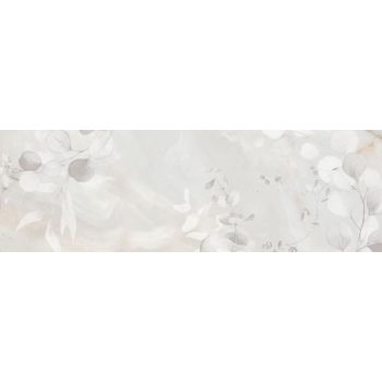 KEROS QUARTZ FLORAL GRIS 30X90 RET MATT FALBURKOLÓ DEKOR